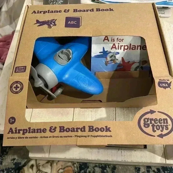 Green Toys Other - Green Toys airplane and board book set, NIB